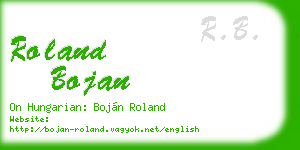 roland bojan business card